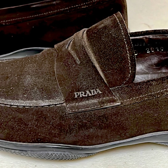 PRADA MOCCASINS IN BROWN SUEDE - Picture 6 of 8